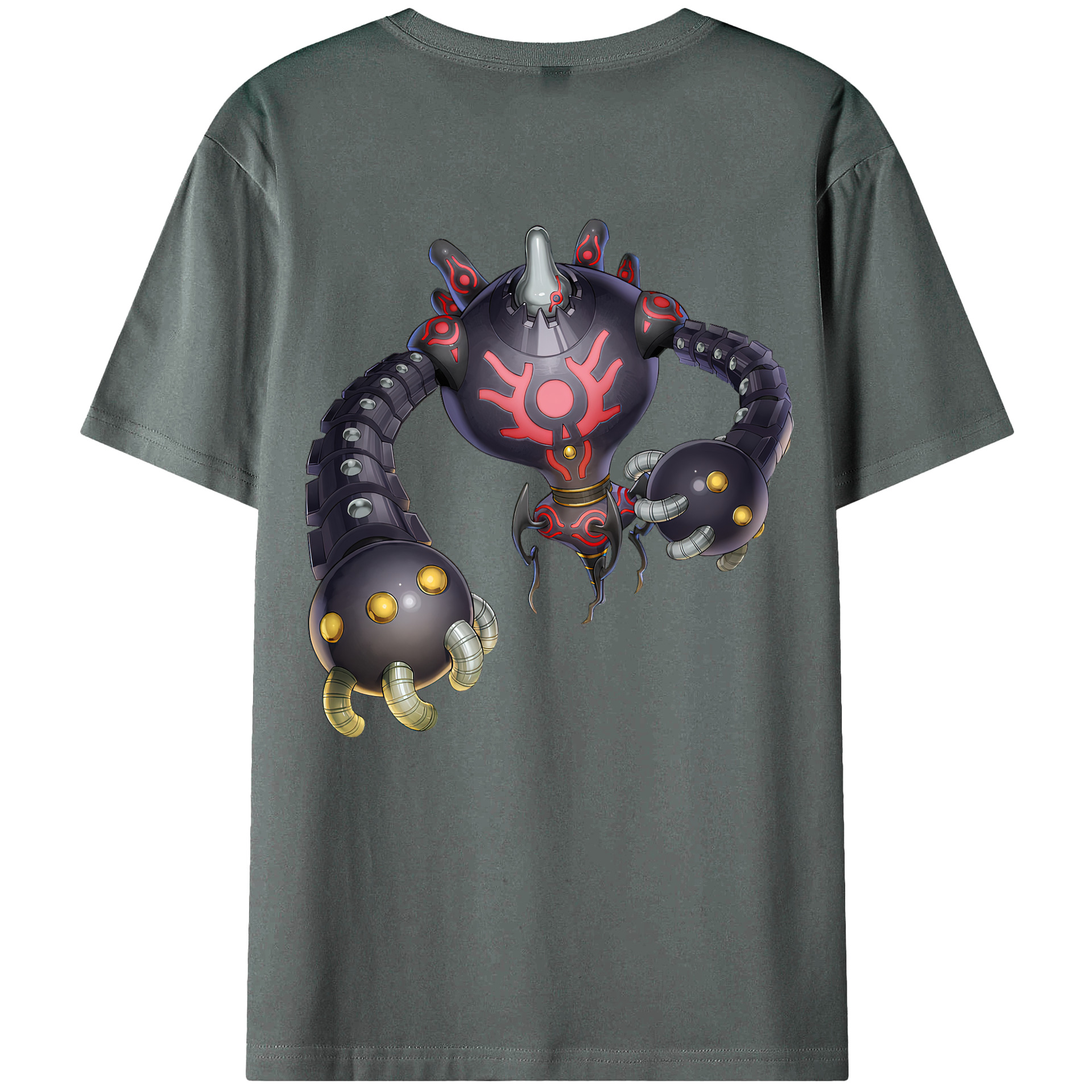 （画像用） 遊☆戯☆王 Yu-Gi-Oh! 綿100％ メンズ半袖Tシャツ（バックプリント） 通気性